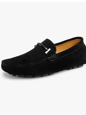 Men's Black Suede Penny Loafers Size 8.5 M